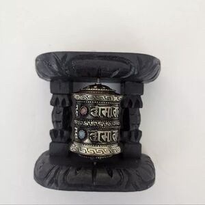 4 Inch Wall Hanging Mani Wheel /Mantra Tibet Sacred Stones Desk Prayer Wheel New